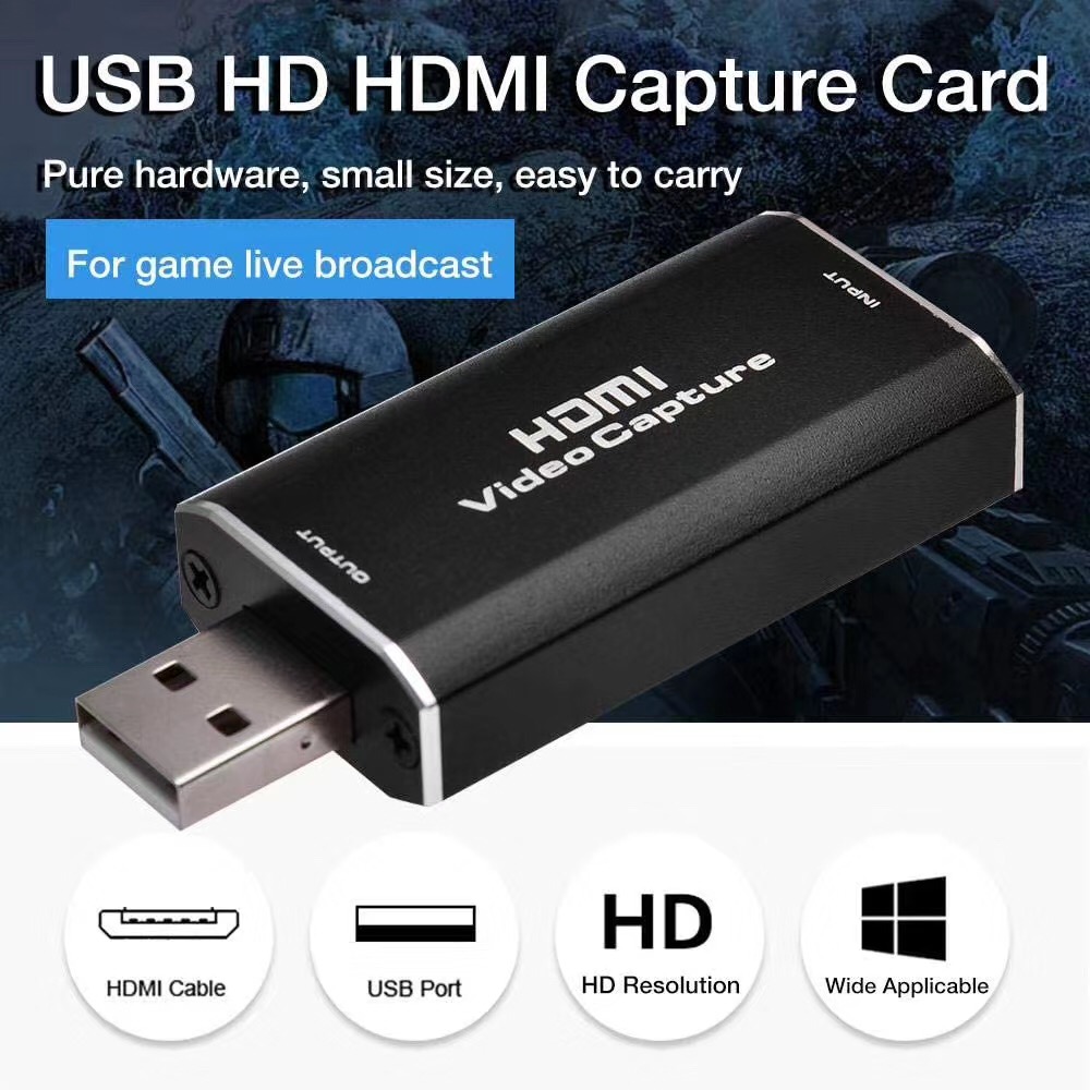 OZC1 Audio Video Capture Cards HDMI to USB 1080p USB2.0 Record via DSLR Camcorder Action Cam for High Definition Acquisition - Image 2