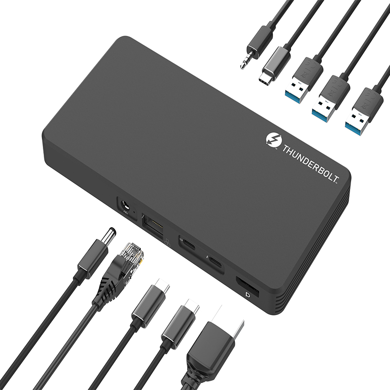 Intel Certified 8K Thunderbolt 3 Hub Dual 4K Laptop Docking Station DP with Power Delivery SSD Slot docking station thunderbolt - Image 6