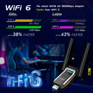 EDUP High Speed RTL8832AU  wifi card 802.11ax AX1800Mbps WiFi Adapter AX WiFi 6 USB Wireless Dongle wifi6 network card