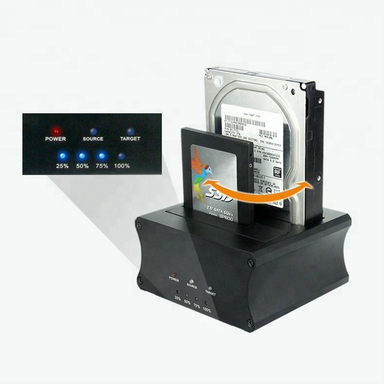 2bays, USB3.0 HDD Docking Station, Hard disk docking with Cloning - Image 3