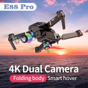 Cheap E88 Pro Drone 4k Hd Dual Camera Rc Vr 3D 15 Minutes Long Battery Life Trajectory Flight FPV Mini Drone